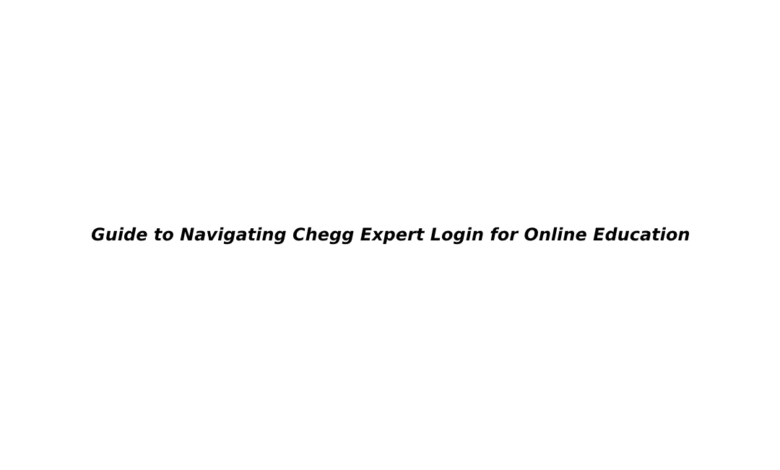 Chegg Expert